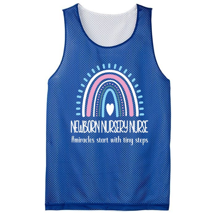 Newborn Nursery Nurse Rainbow Proud Nursery Nurse Gift Mesh Reversible Basketball Jersey Tank