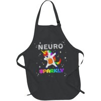 Neurodivergent Neurosparkly Neurodivergence Unicorn Adhd Asd Full-Length Apron With Pockets