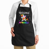 Neurodivergent Neurosparkly Neurodivergence Unicorn Adhd Asd Full-Length Apron With Pockets