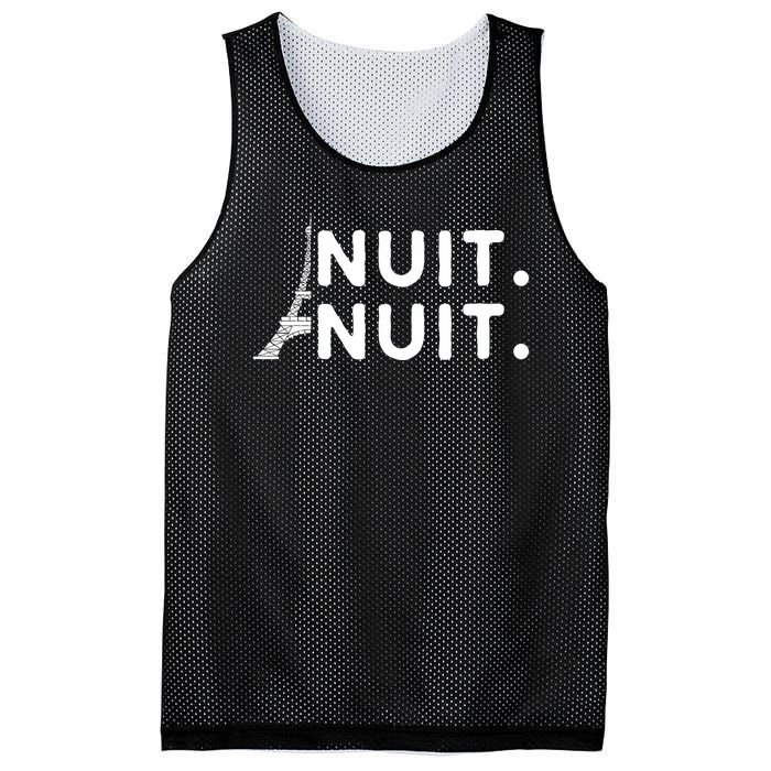 Nuit Nuit Night Night French Words Paris Tower Eiffel Mesh Reversible Basketball Jersey Tank