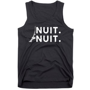 Nuit Nuit Night Night French Words Paris Tower Eiffel Tank Top