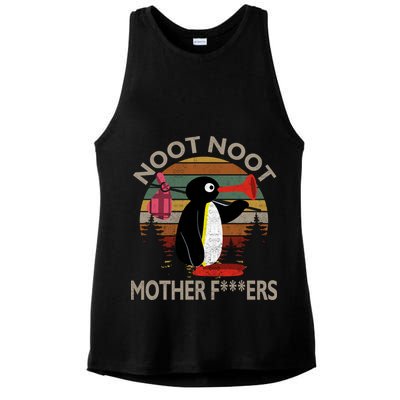 Noot Noot Noot Noot Motherf***ers Penguin Funny Vintage Ladies PosiCharge Tri-Blend Wicking Tank