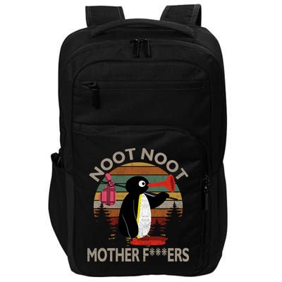 Noot Noot Noot Noot Motherf***ers Penguin Funny Vintage Impact Tech Backpack