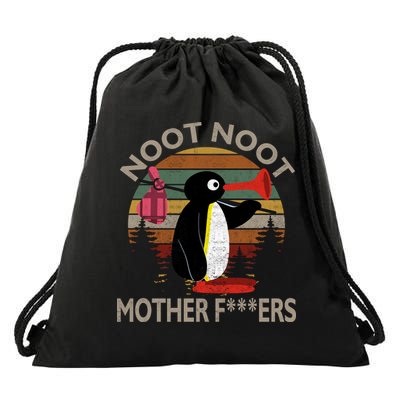 Noot Noot Noot Noot Motherf***ers Penguin Funny Vintage Drawstring Bag
