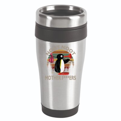 Noot Noot Noot Noot Motherf***ers Penguin Funny Vintage 16oz Travel Tumbler