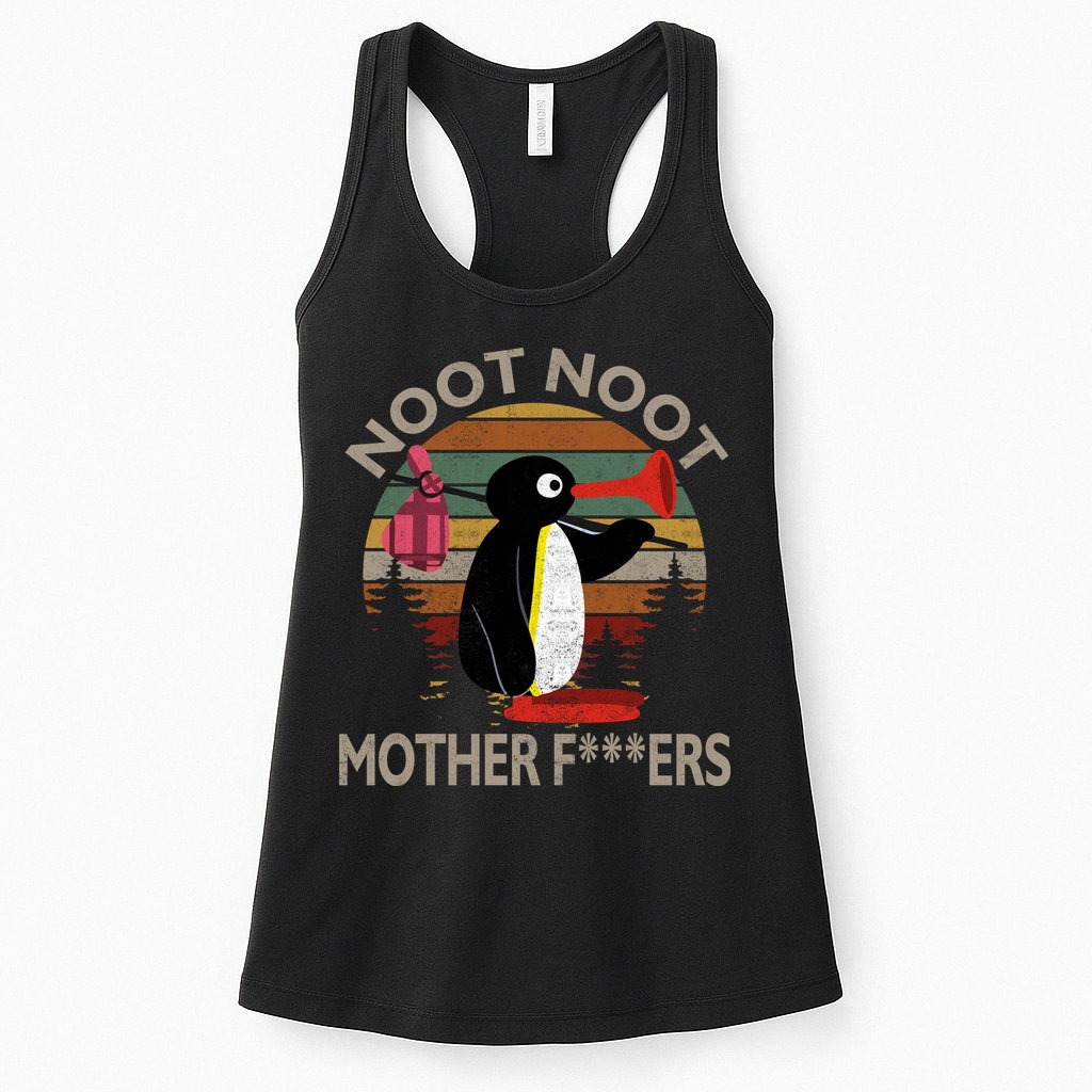 Noot Noot Noot Noot Motherf***ers Penguin Funny Vintage Womens Tank Top