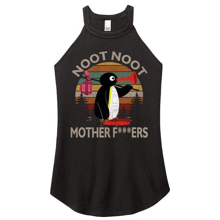 Noot Noot Noot Noot Motherf***ers Penguin Funny Vintage Women's Perfect Tri Rocker Tank