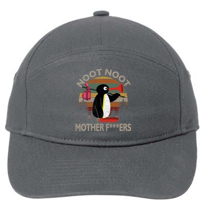 Noot Noot Noot Noot Motherf***ers Penguin Funny Vintage 7-Panel Snapback Hat