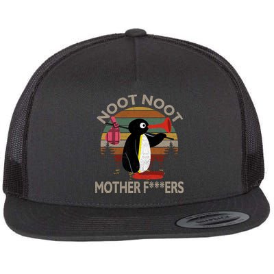 Noot Noot Noot Noot Motherf***ers Penguin Funny Vintage Flatbill Hat