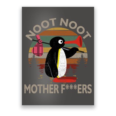 Noot Noot Noot Noot Motherf***ers Penguin Funny Vintage Poster