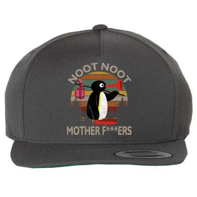 Noot Noot Noot Noot Motherf***ers Penguin Funny Vintage Wool Snapback Cap