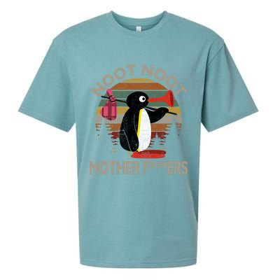 Noot Noot Noot Noot Motherf***ers Penguin Funny Vintage Sueded Cloud Jersey T-Shirt