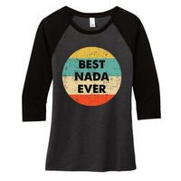 Nada Name Women's Tri-Blend 3/4-Sleeve Raglan Shirt