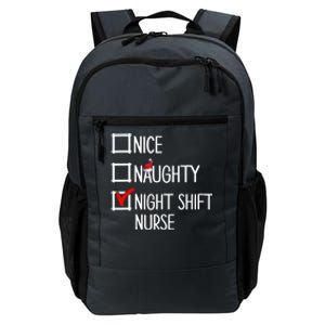 Nice Naughty Night Shift Nurse Gift Xmas List Nursing Great Gift Daily Commute Backpack