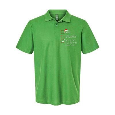 Nice Naughty Never Mind ILl Buy My Own Stuff Christmas List Softstyle Adult Sport Polo