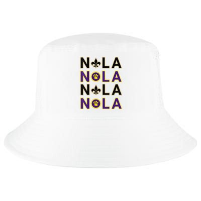 Nola New Orleans La We Love New Orleans Black Purple Gold Cool Comfort Performance Bucket Hat