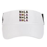 Nola New Orleans La We Love New Orleans Black Purple Gold Adult Drive Performance Visor