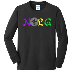 NOLA | New Orleans Mardi Gras | 504 Shirt Kids Long Sleeve Shirt