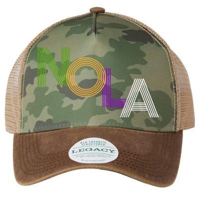 Nola New Orleans Retro Vintage Mardi Gras Souvenir Gift Legacy Tie Dye Trucker Hat