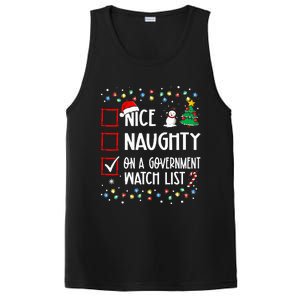 Nice Naughty On A Government Watch List Christmas List PosiCharge Competitor Tank