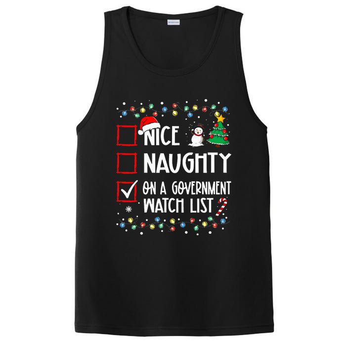 Nice Naughty On A Government Watch List Christmas List PosiCharge Competitor Tank