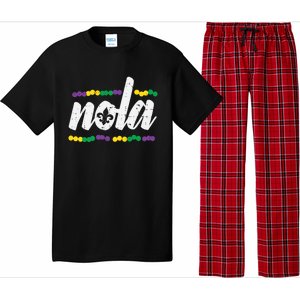 Nola New Orleans Louisiana Jester Funny Mardi Gras Carnival Gift Pajama Set