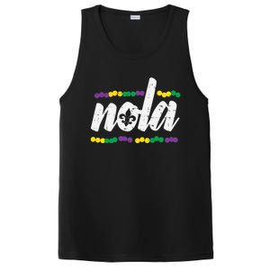 Nola New Orleans Louisiana Jester Funny Mardi Gras Carnival Gift PosiCharge Competitor Tank