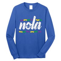 Nola New Orleans Louisiana Jester Funny Mardi Gras Carnival Gift Long Sleeve Shirt