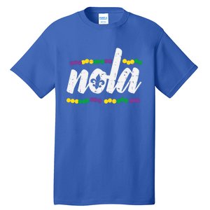 Nola New Orleans Louisiana Jester Funny Mardi Gras Carnival Gift Tall T-Shirt