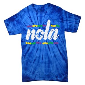 Nola New Orleans Louisiana Jester Funny Mardi Gras Carnival Gift Tie-Dye T-Shirt