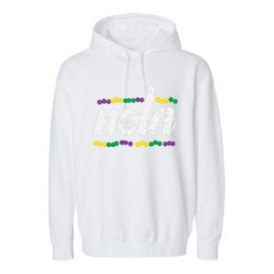 Nola New Orleans Louisiana Jester Funny Mardi Gras Carnival Gift Garment-Dyed Fleece Hoodie