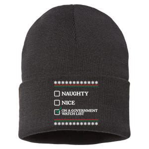 Naughty Nice On A Government Watch List Sustainable Knit Beanie