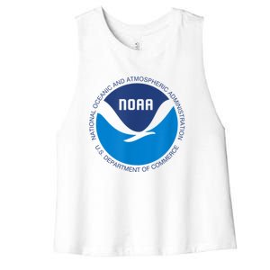 NOAA National Oceanic And Atmospheric Administration Women's Racerback Cropped Tank