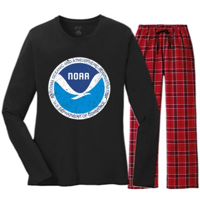 Noaa National Oceanic And Atmospheric Administration Women's Long Sleeve Flannel Pajama Set 