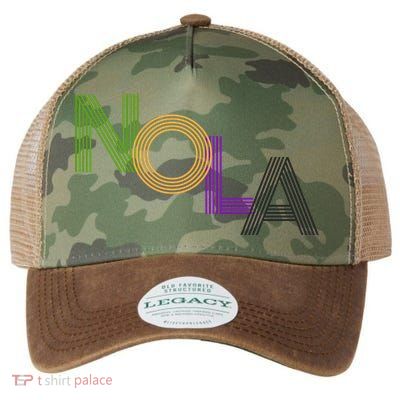 Nola New Orleans Retro Vintage Mardi Gras Souvenir Gift Legacy Tie Dye Trucker Hat