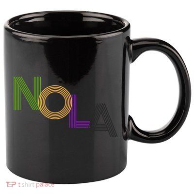 Nola New Orleans Retro Vintage Mardi Gras Souvenir Gift 11oz C Handle Ceramic Mug