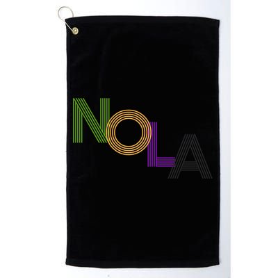 Nola New Orleans Retro Vintage Mardi Gras Souvenir Gift Golf Towel