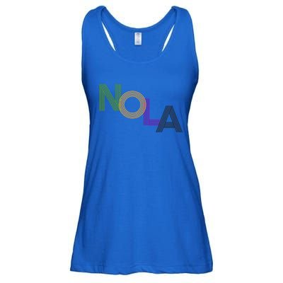 Nola New Orleans Retro Vintage Mardi Gras Souvenir Gift Ladies Essential Flowy Tank