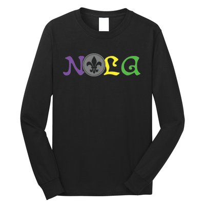 Nola New Orleans Mardi Gras 504 Long Sleeve Shirt