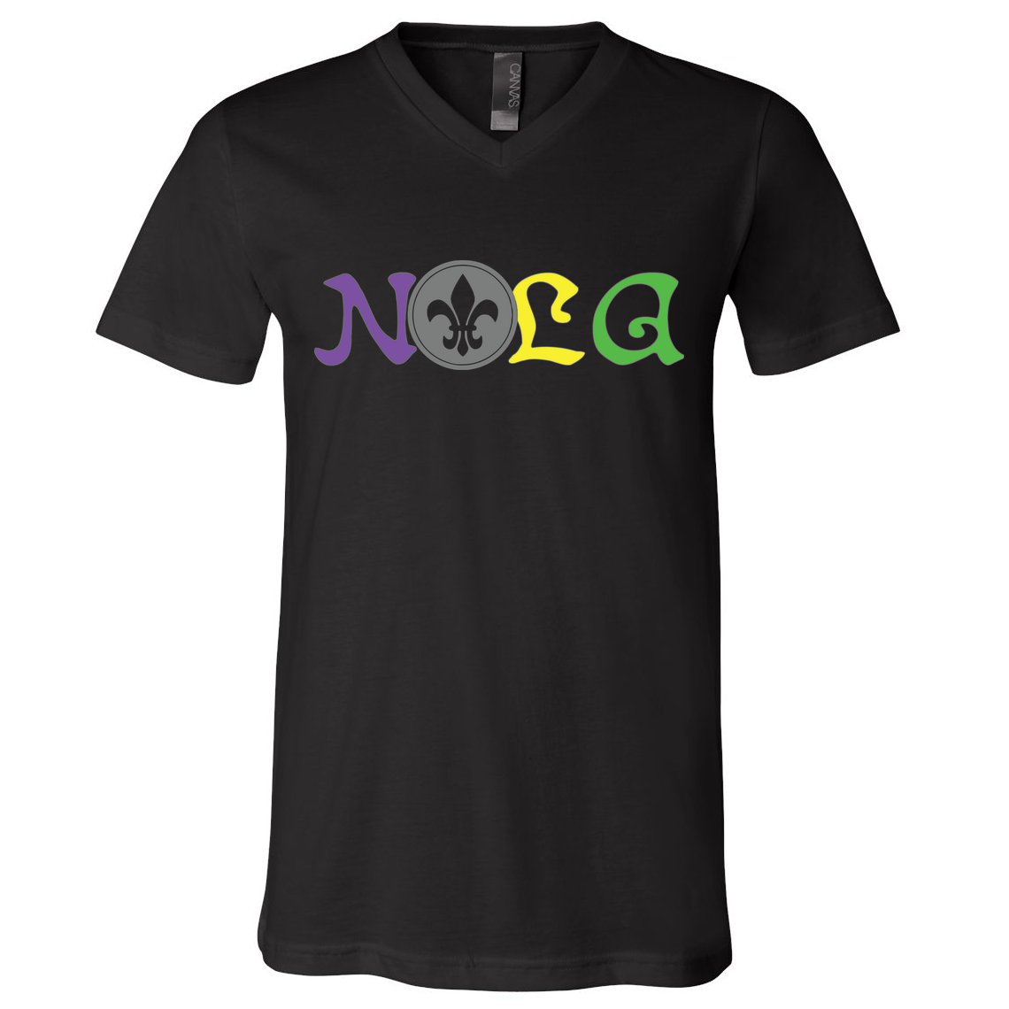 Nola New Orleans Mardi Gras 504 V-Neck T-Shirt