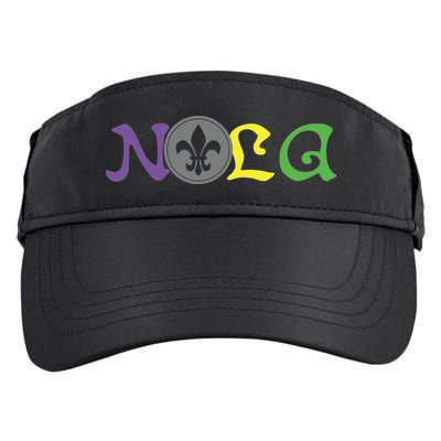 Nola New Orleans Mardi Gras 504 Adult Drive Performance Visor