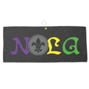 Nola New Orleans Mardi Gras 504 Large Microfiber Waffle Golf Towel