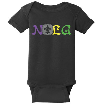 Nola New Orleans Mardi Gras 504 Baby Bodysuit
