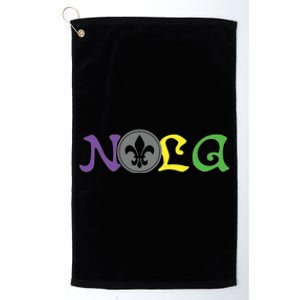 Nola New Orleans Mardi Gras 504 Platinum Collection Golf Towel