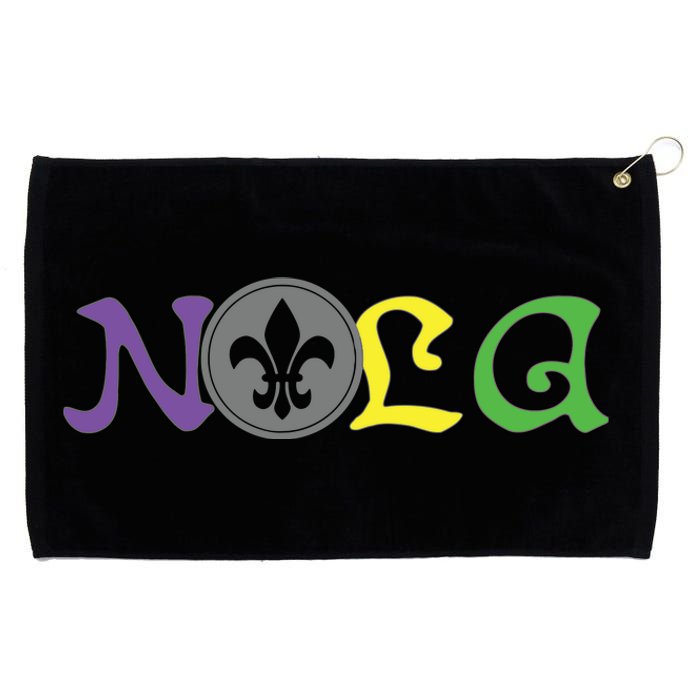 Nola New Orleans Mardi Gras 504 Grommeted Golf Towel