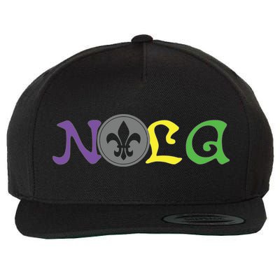 Nola New Orleans Mardi Gras 504 Wool Snapback Cap