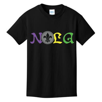 Nola New Orleans Mardi Gras 504 Kids T-Shirt