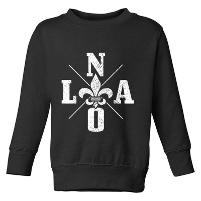 Nola New Orleans Vintage Pride Toddler Sweatshirt