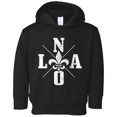 Nola New Orleans Vintage Pride Toddler Hoodie