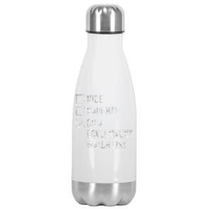 Naughty Nice On A Governt Watch List Fun Ironic Christmas Great Gift Stainless Steel Insulated Water Bottle